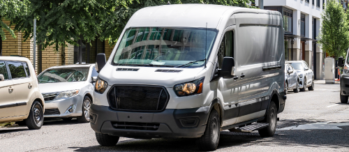 High-tensile steel belts and a dual-ply polyester casing provide the strength required for loaded vans.